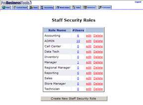 Staff Security Roles